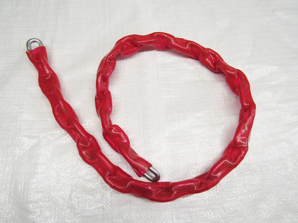 6MM 1.2M Red Sheath Security Chain - Hardened Bike Coat 1200MM Anti Theft Metre