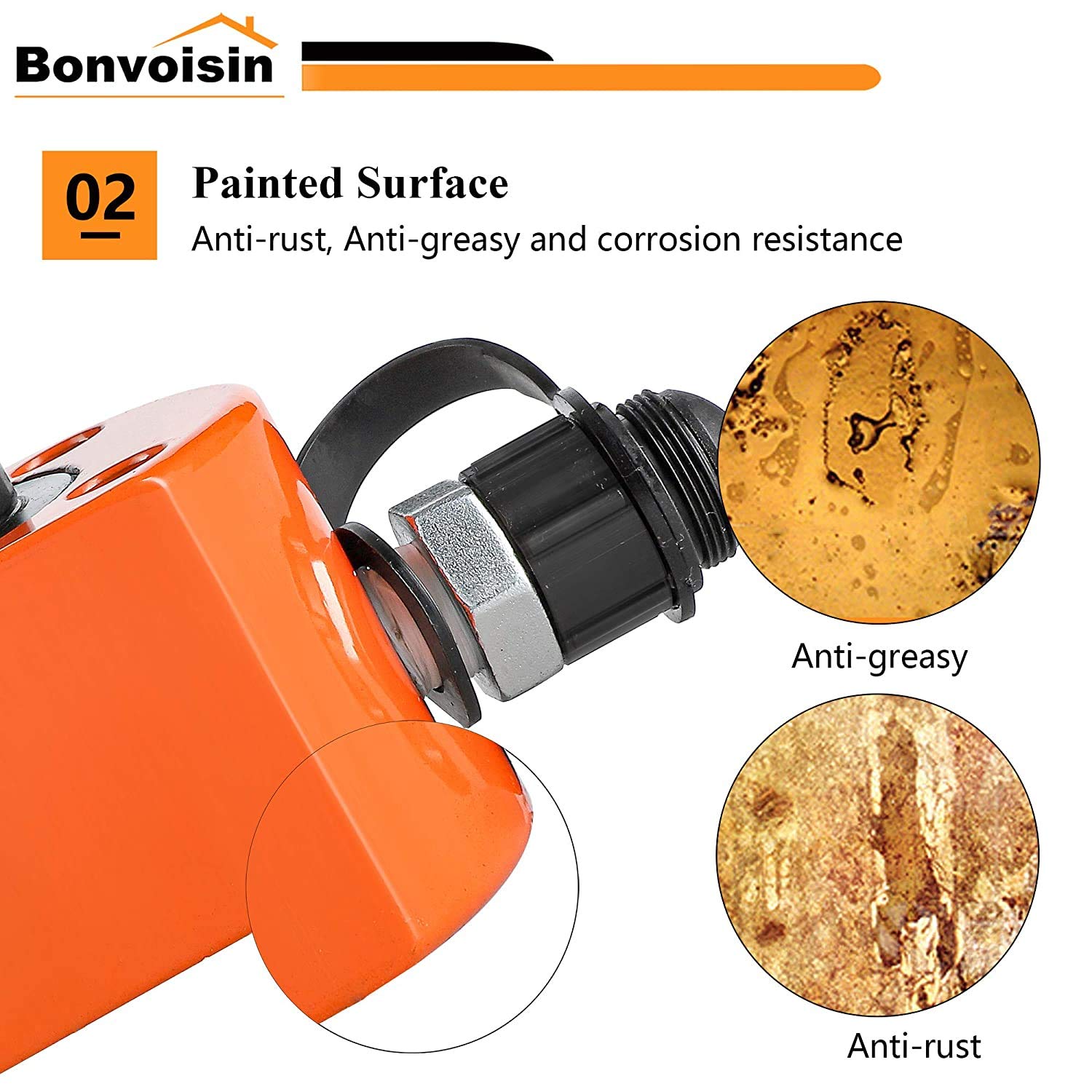 Bonvoisin 20T Martinetto Idraulico, Sollevamento da 30mm, Altezza 57mm, per La Costruzione di Macchinari/Ponti/Edifici (DFPY-20T)