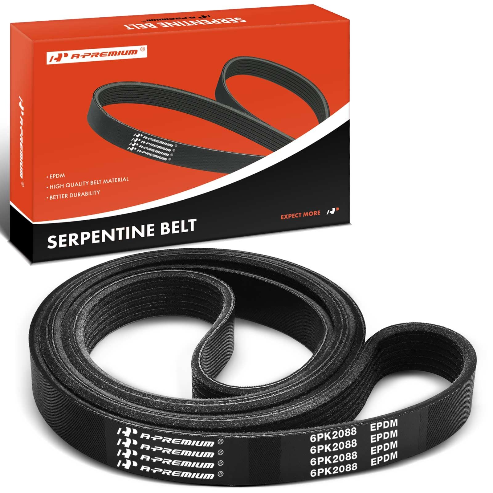 A-Premium 82.2 Inch Serpentine Belt Compatible with Jeep, Dodge & Chrysler Model - Grand Cherokee 2009-2010, Wrangler 2007-2011, Commander, Grand
