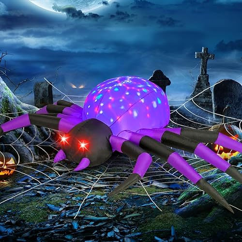 COMIN Inflables de Halloween de 9 pies de ancho para decoración al aire libre, decoración de patio inflable con LED integrado para patio, jardín,