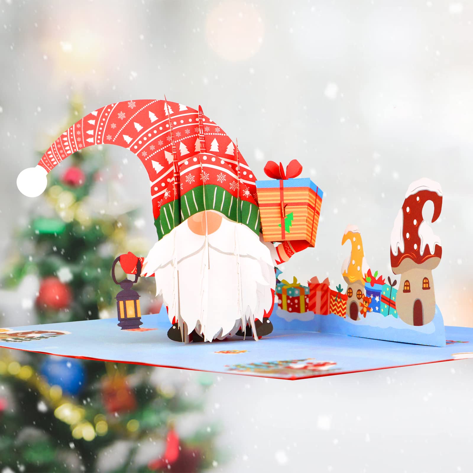 3d pop-up kerstkaart miniature greetings - kerstman | muller wenskaarten
