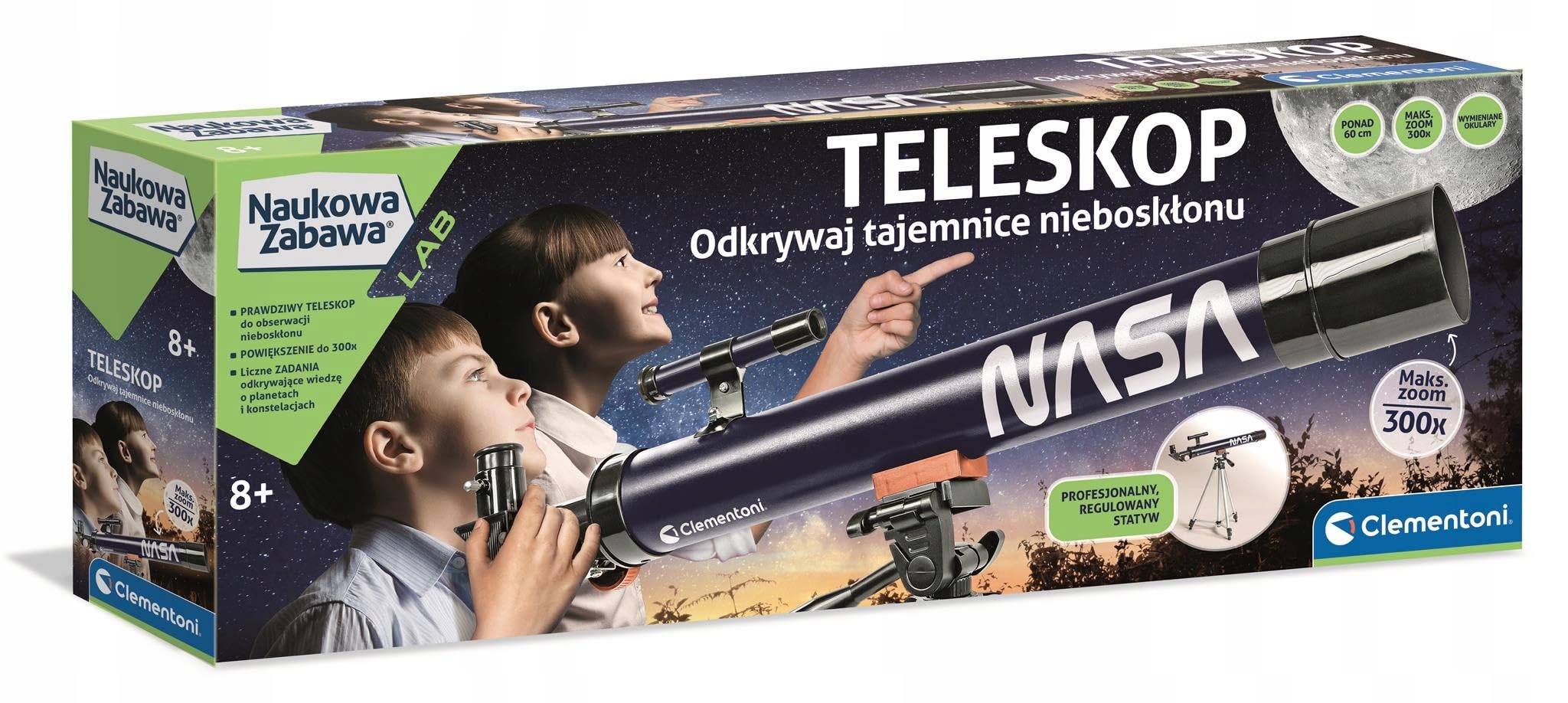 Teleskop Astronomiczny Nasa z Luneta Clementoni Naukowa Zabawa