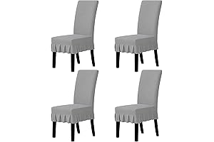 Easy-Going Dining Chair Slipcovers with Skirt