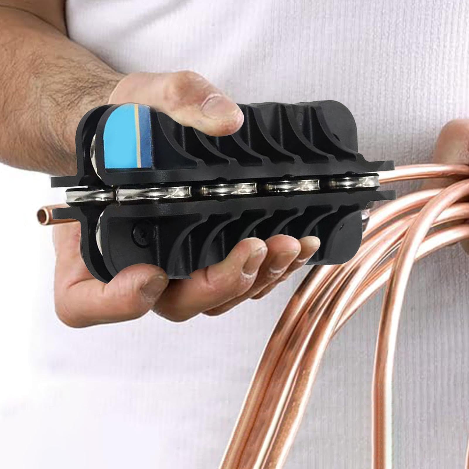 Generisch Herramienta de enderezamiento de tuberías, dispositivo de 3/8 | para tubos de acero que ahorra trabajo, equipo profesional de cobre, enderezador de tubos de acero inoxidable, alisador de tu