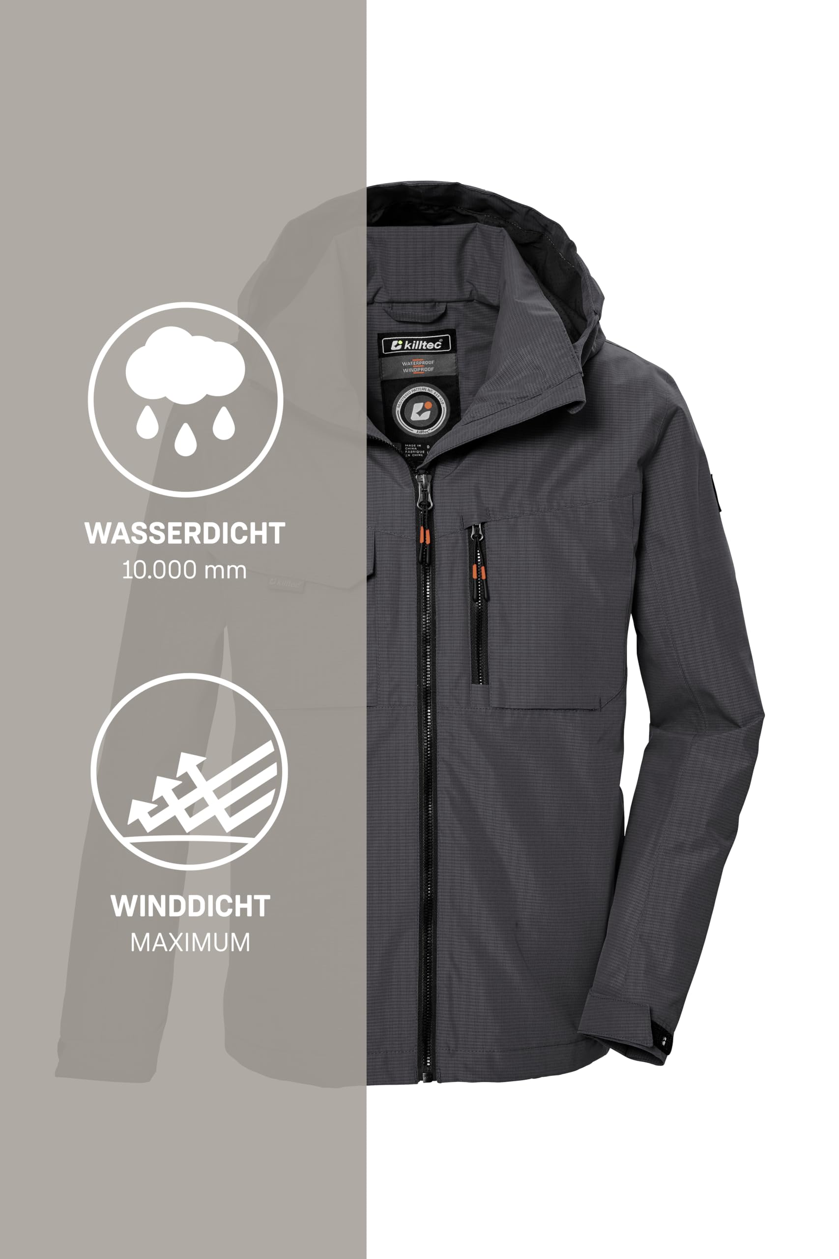 Killtec Kos 140 Bys Jckt la veste fonctionnelle est imperméable/veste outdoor avec capuche Garçon
