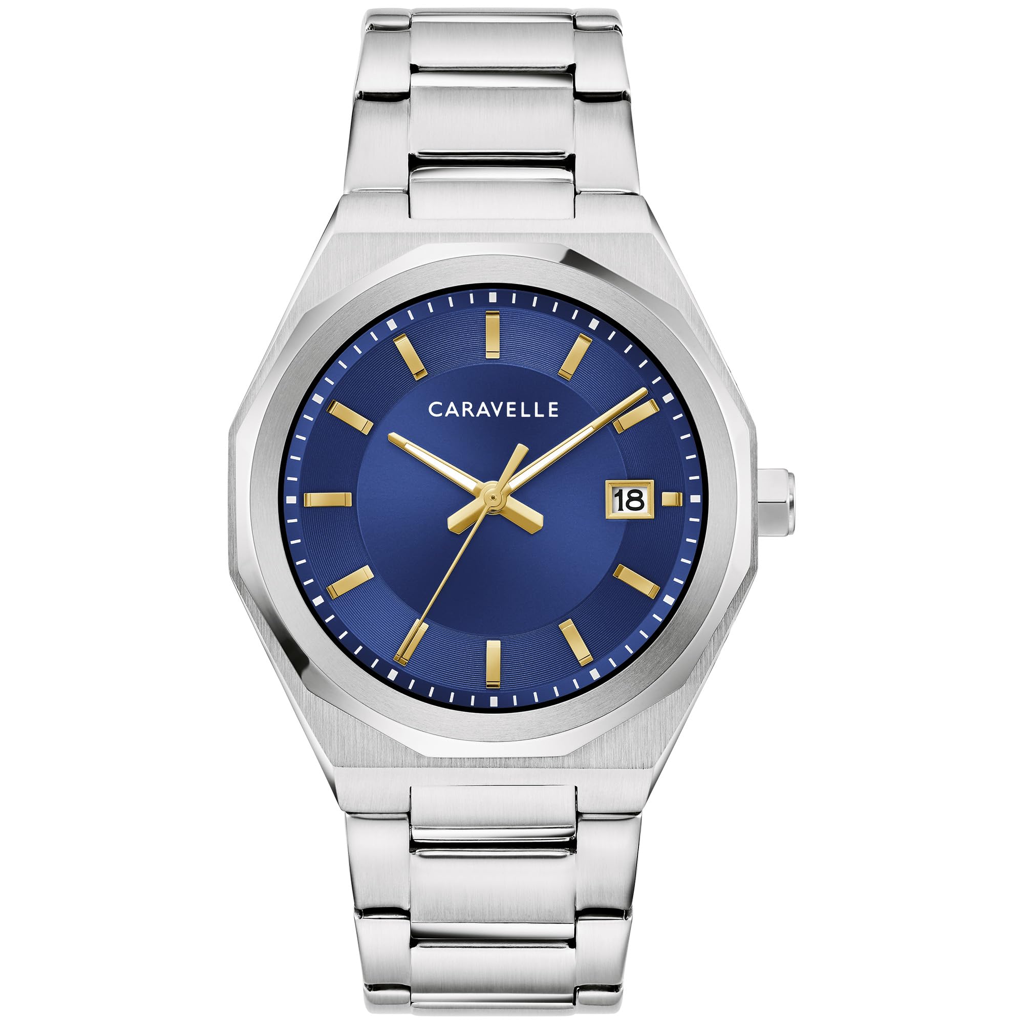 Caravelle 43B181 - Abito classico da uomo, al quarzo, 40 mm, in acciaio INOX