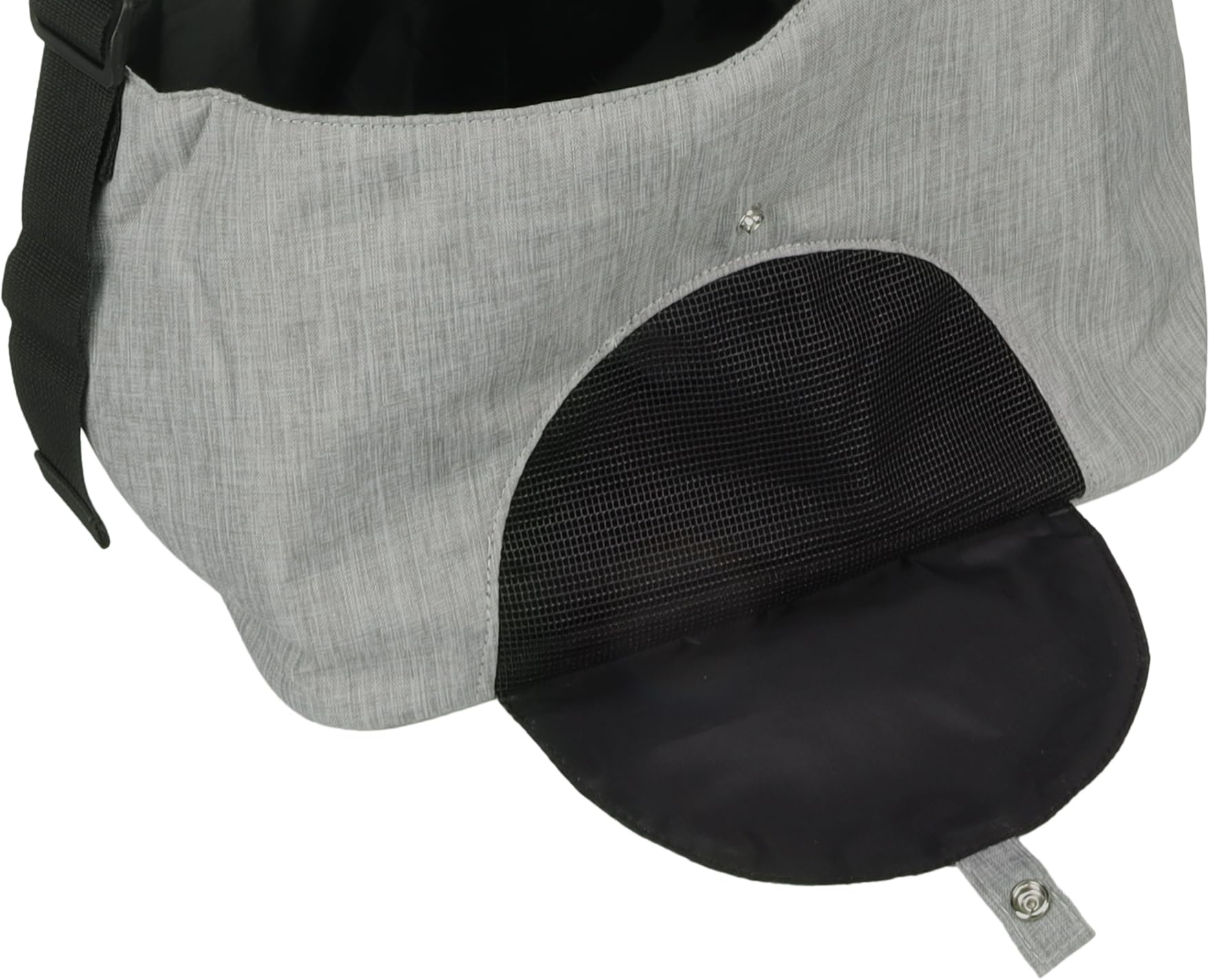 Mochila para Gatos – Perros – Kanga Gris – Mochila ventral en poliéster con ventilación y Bolsillo Extra