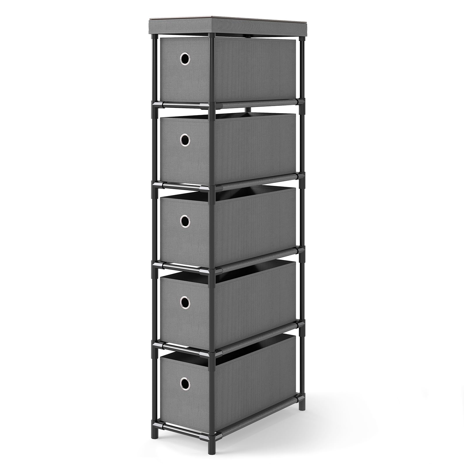 GIANTEX Smalle kast met wieltjes, trolley en organizer, slank met 3/4/5