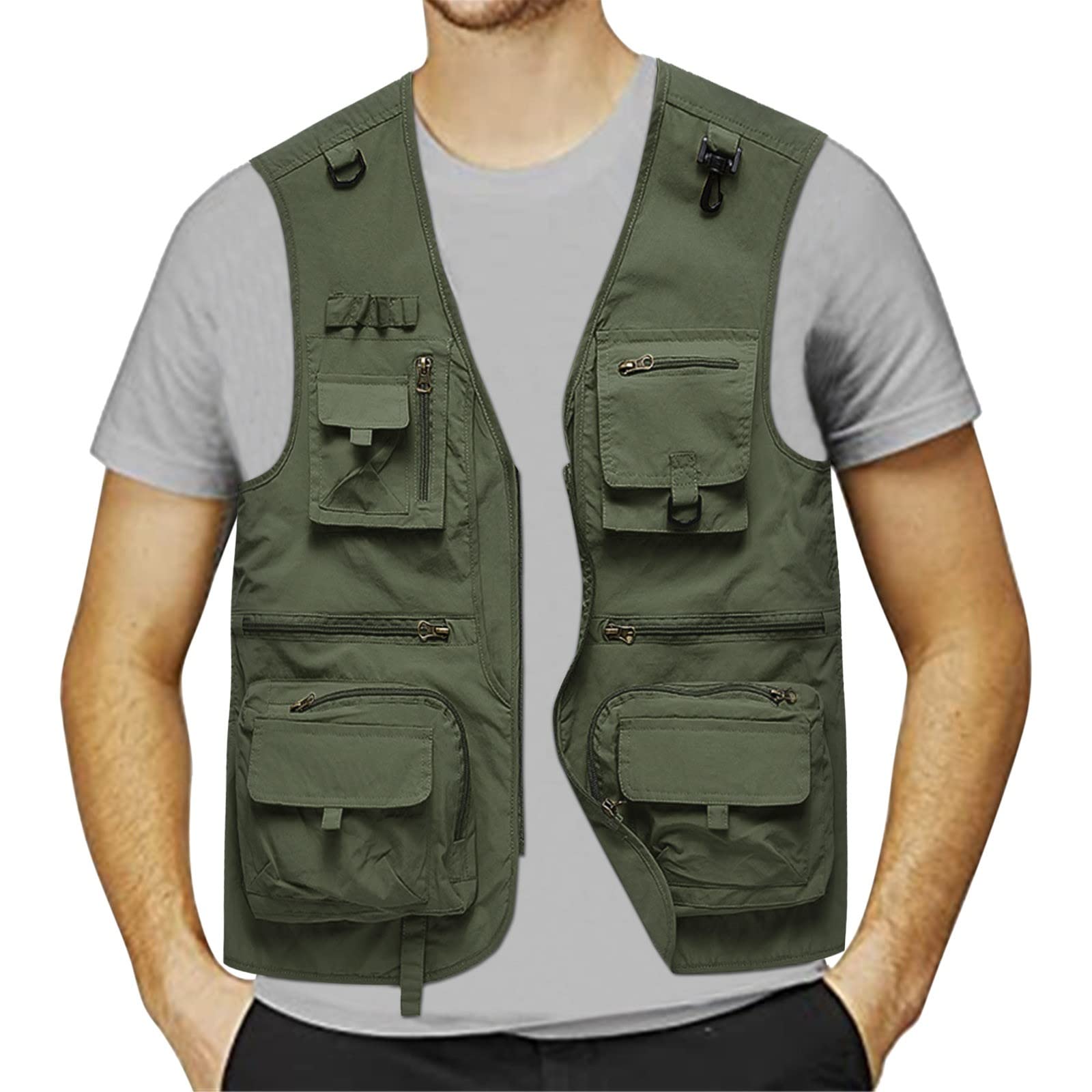Chaleco Cargo Hombre Verano Ligero Trabajo Gilet Ocio Chaleco Hombre