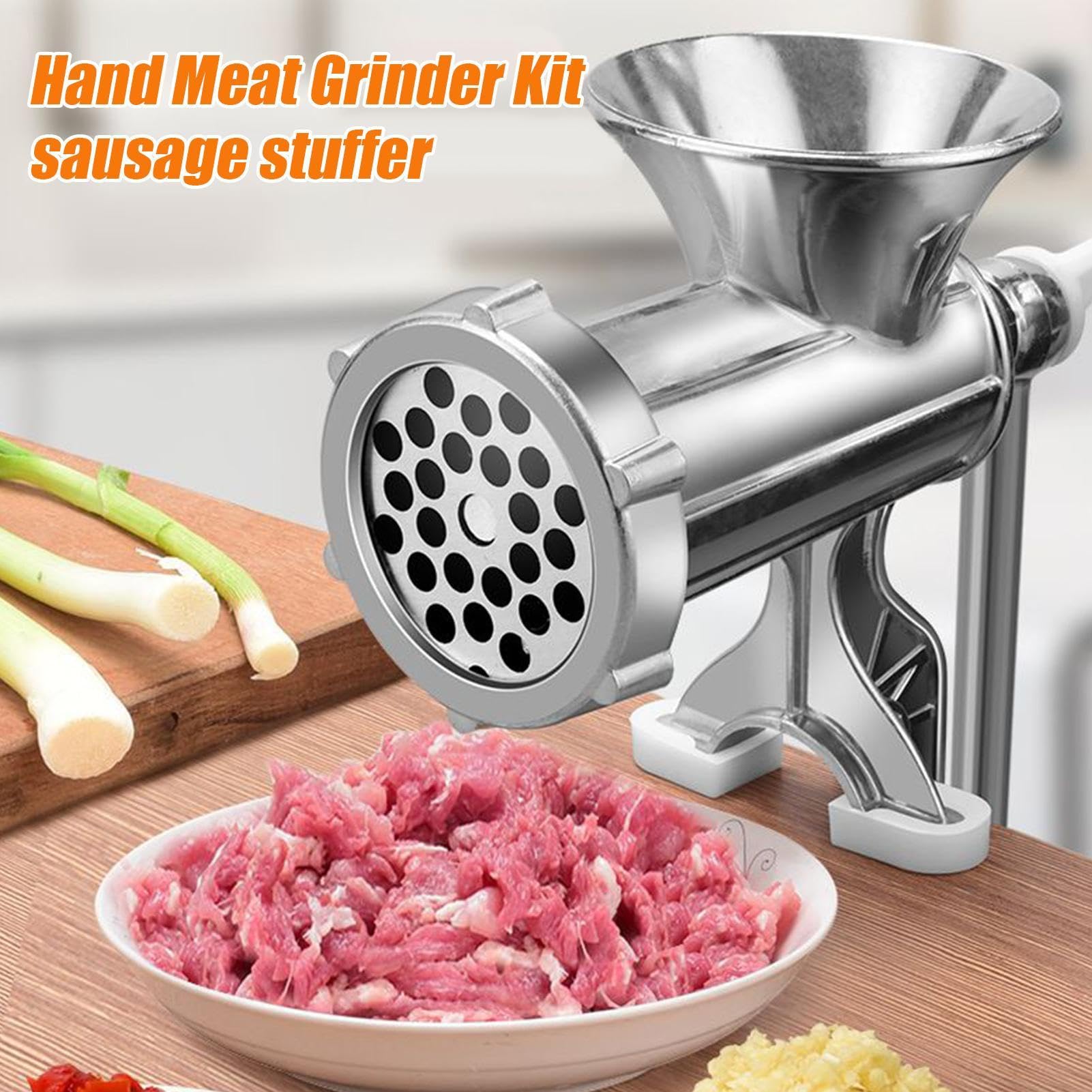Picadora De Carne Molino De Alimentos Manual Multifunción De Manivela | Hacha de carne adecuada para la casa, dormitorio, apartamento, alquiler, cocina, restaurantes, carne de res y