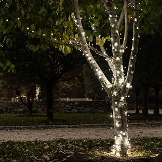 Touch Of ECO Solar String Lights 125 LED's, 68 Feet, Weather Resistant, Two Lighting Modes, Two Mounting Options, Perfect for Holiday Decor or Party Indoor Outdoor Lights - Warm White