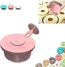 Donut Cutter 6Pcs Circle Cookie Cutter Set Dough Biscuit Pastry Cutter Big Small Sizes Doughnut Round Cookie Cutters Set Safely Smooth Edges Polymer Plastic Cake Scone Mold Kitchen Baking Tools,Pink