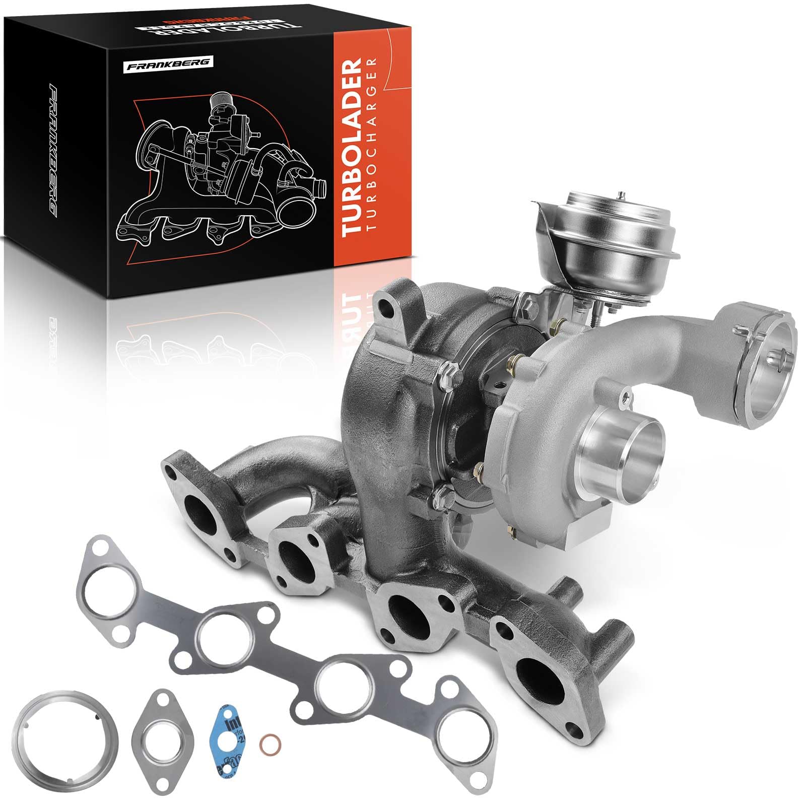 Frankberg Turbolader Kompatibel mit A3 2.0 TDi 2003-2013 Golf V 2.0 TDi 2003-2009 P.a.s.s.a.t 2.0 TDi 2005-2010 Golf Plus Toledo III Octavia II Superb II Replace# 03G253010J