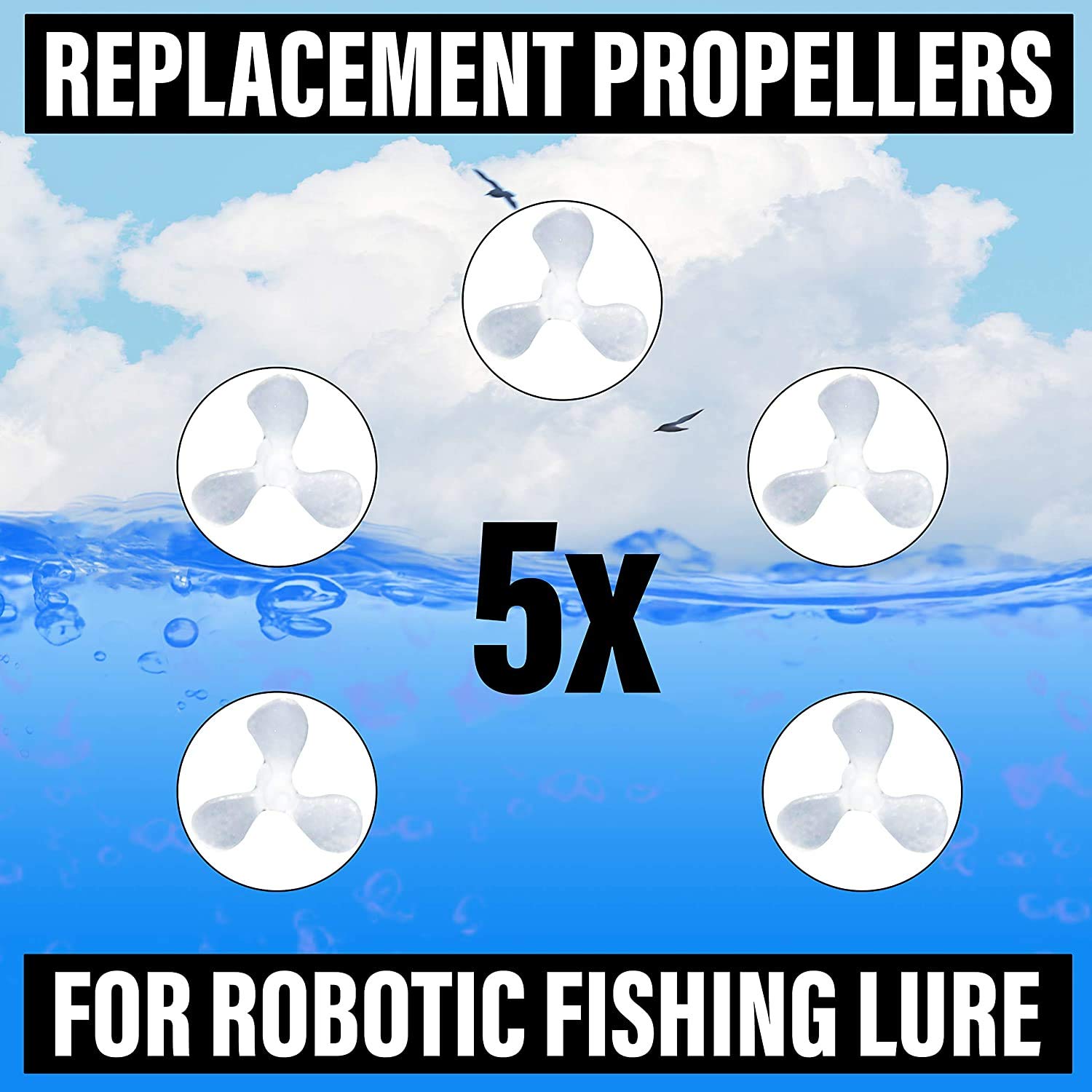 UFISH Robotic Fishing Lure Replacement Propellers (5X Propellers)