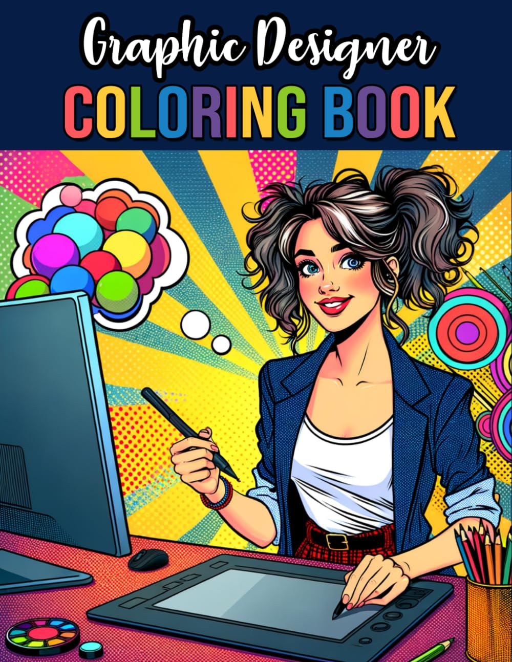 Graphic Designer Coloring Book. Laugh Lines & Color