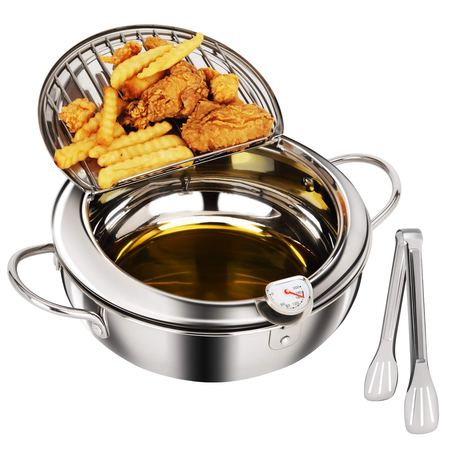 Buy Tempura Deep Fryer Pot (3.2L/3.4qt) 18/8 Stainless Steel Deep