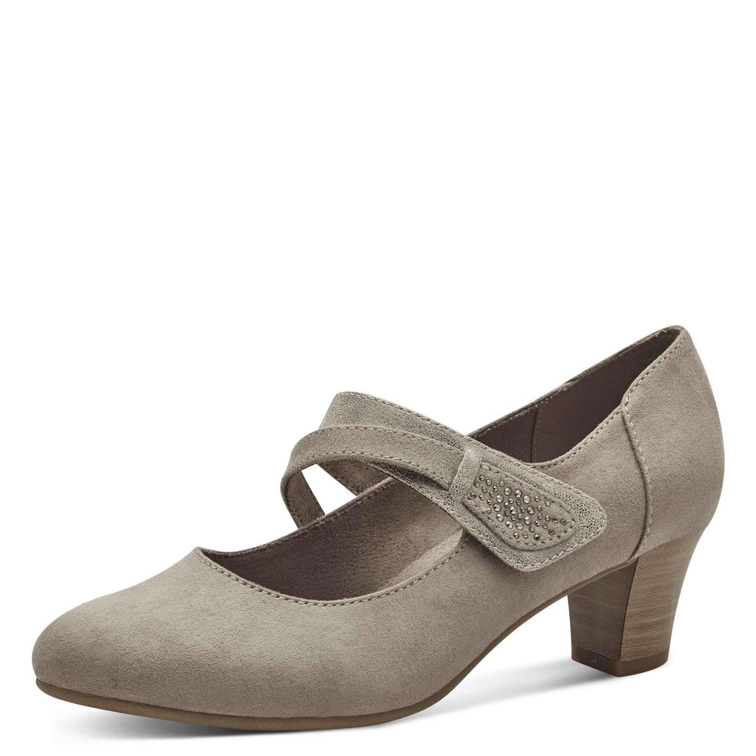 Jana Women’s Mary Jane Pumps Vegan, Stone, 6,5 UK