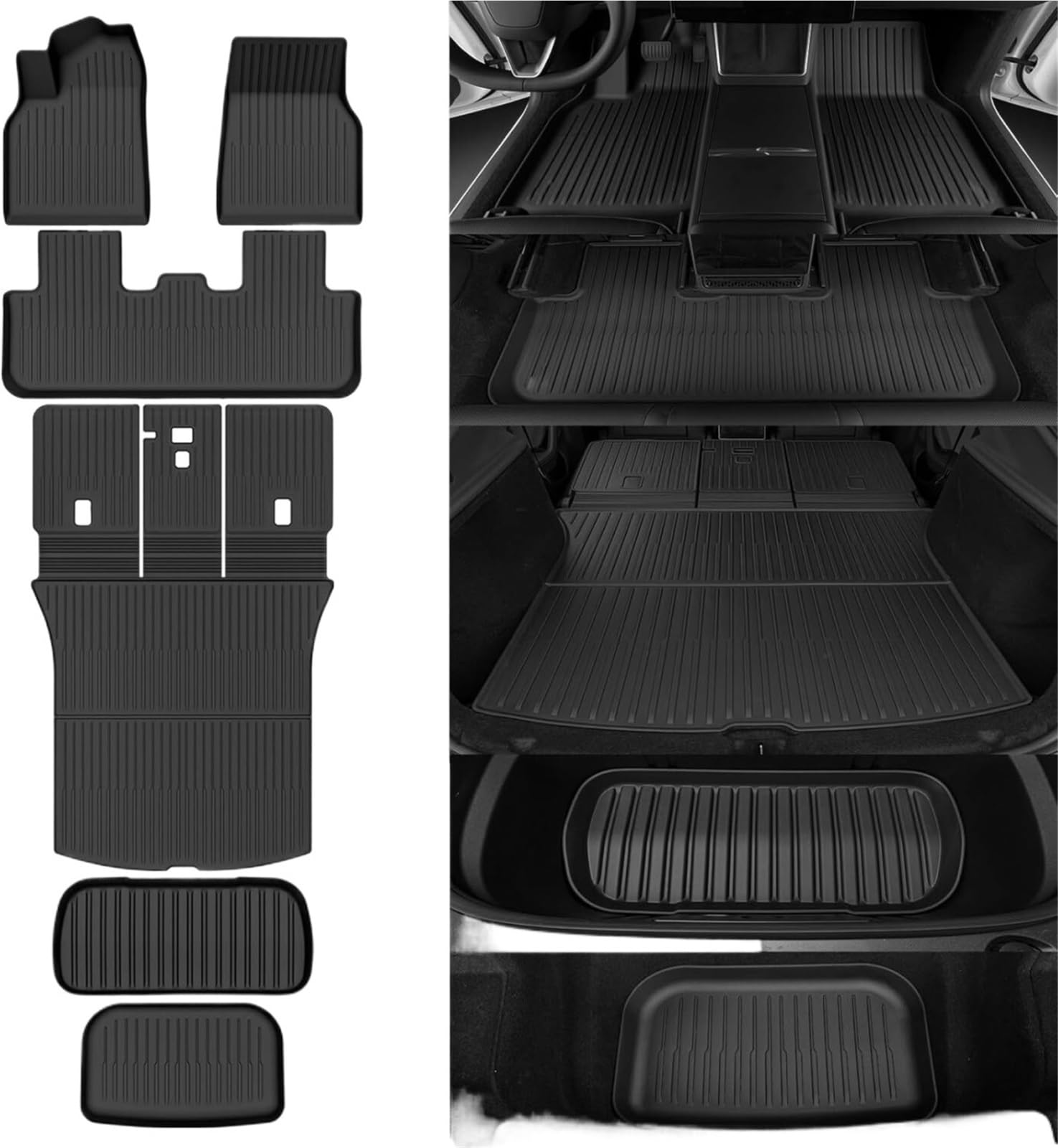 maty samochodowe dywanowe Pasuje do Tesla Model Y 2025 Juniper zestaw mat bagażowych maty do bagażnika wykładzina podłogowa maty