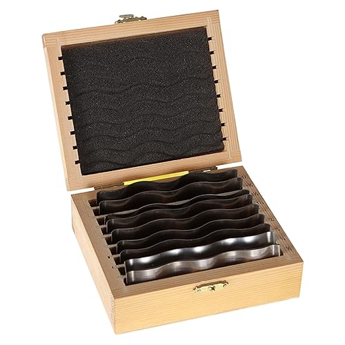 findmall Juego de 9 pares de bloques paralelos ondulados de precisión 18, herramientas de maquinista de precisión endurecidas .0002 con estuche