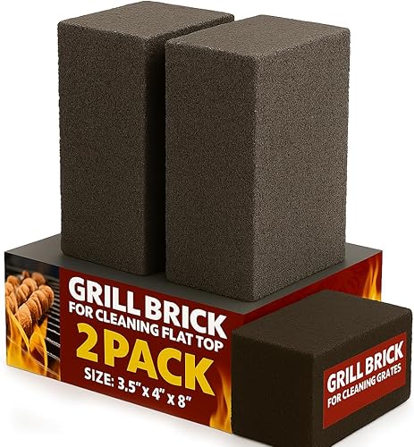 Miniatura 12 de Ladrillo de limpieza de parrilla resistente, 1 paquete. Herramienta de piedra pómez de grado comercial limpia y desinfecta parrillas o parrillas