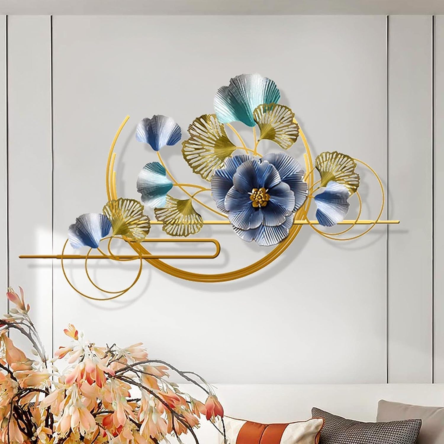Retro Hollow Design Metal Wall Decoration,Creativity Round Wall Decoration,3D Stereo Metal Wall Art,For Bedroom Living Room Office,133 * 67CM Retro Hollow Design Metal Wall Decoration,Creativity Round Wall Decoration,3D Stereo Metal Wall Art,For Bedroom Living Room Office,133 * 67CM