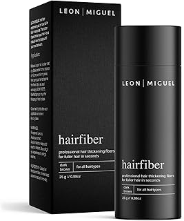 LEON MIGUEL Hair Fiber - Haarverdichtung - Premium Streuhaar / Schütthaar mit Soforteffekt bei Geheimratsecken, Haarausfal...