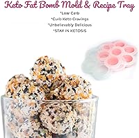 Vista 3 de Moldes de postre de bomba de grasa Keto y bandeja de recetas con golosinas bajas en carbohidratos y altas en grasa fáciles y simples