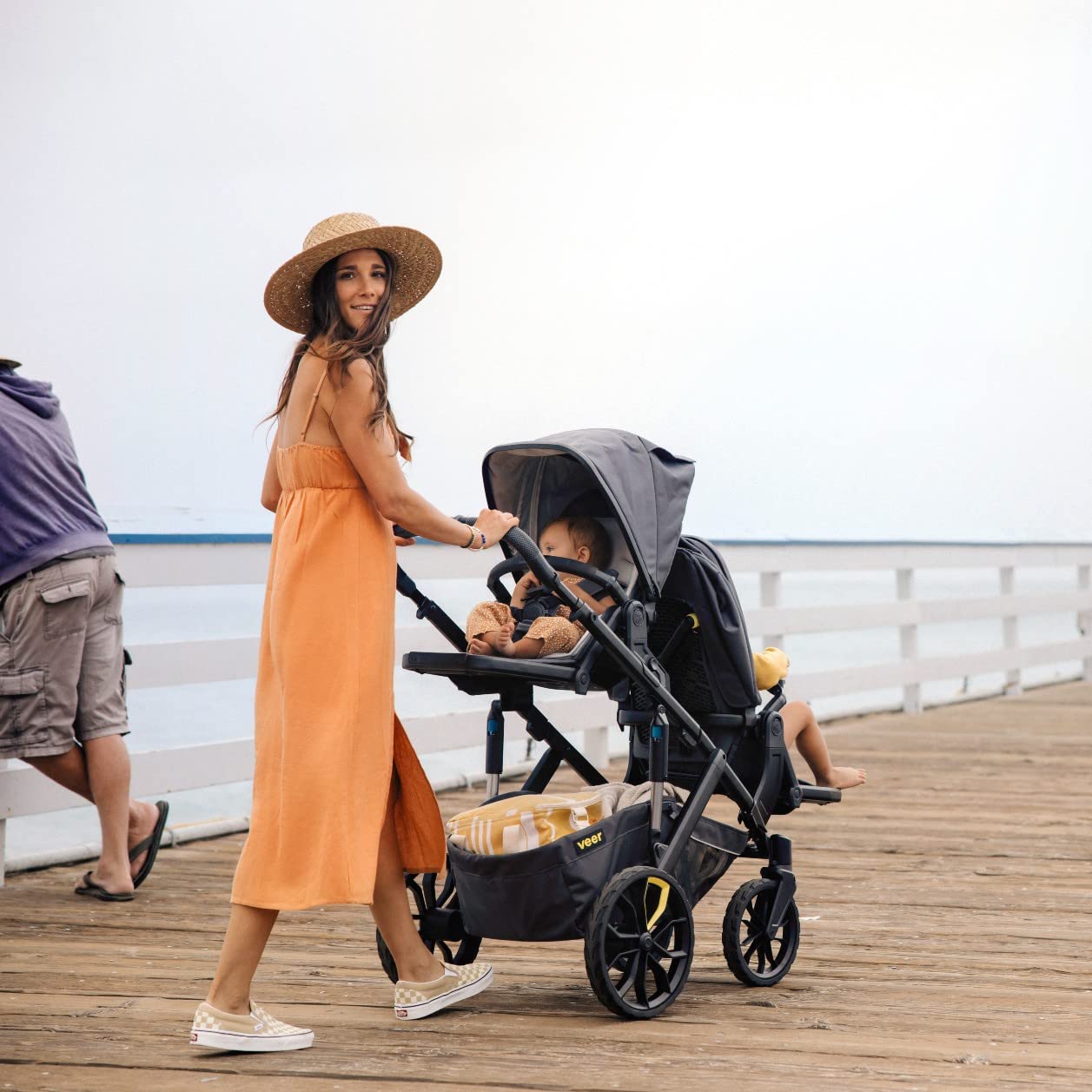 Veer Switchback Second Seat Adapter Kit | Easily Add an Additional Switchback Seat, Bassinet, or Infant Car Seat (with Adapters Sold Separately) to The &Roll Stroller Frame