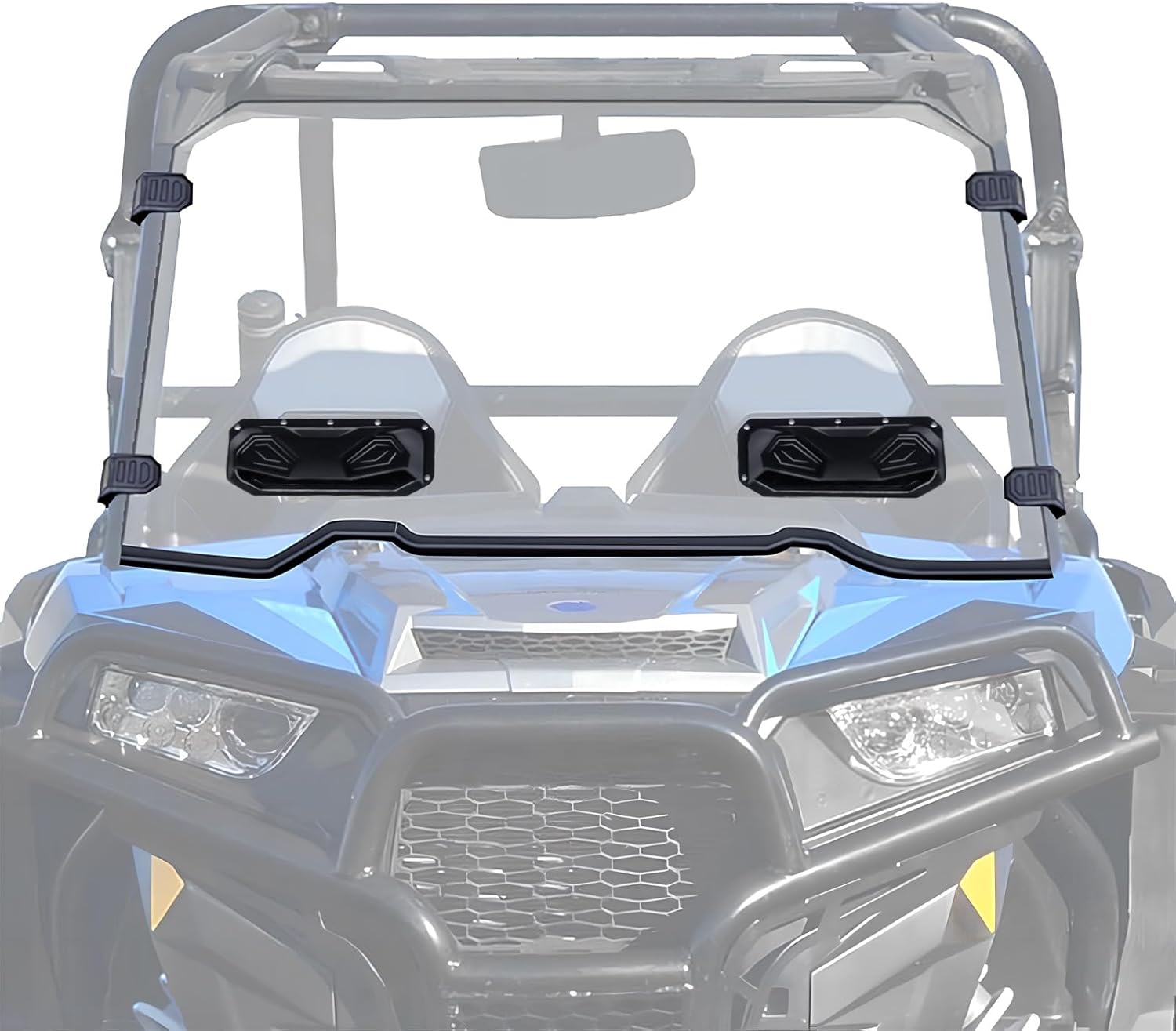 starknightmt scratch-resistant full windshield compatible with polaris rzr xp 1000 2014-2018 / xp turbo 15-18 rzr 900/ s900 /s1000 clear front window hard-coated pc windscreen uv-resistant vented full windshield vented