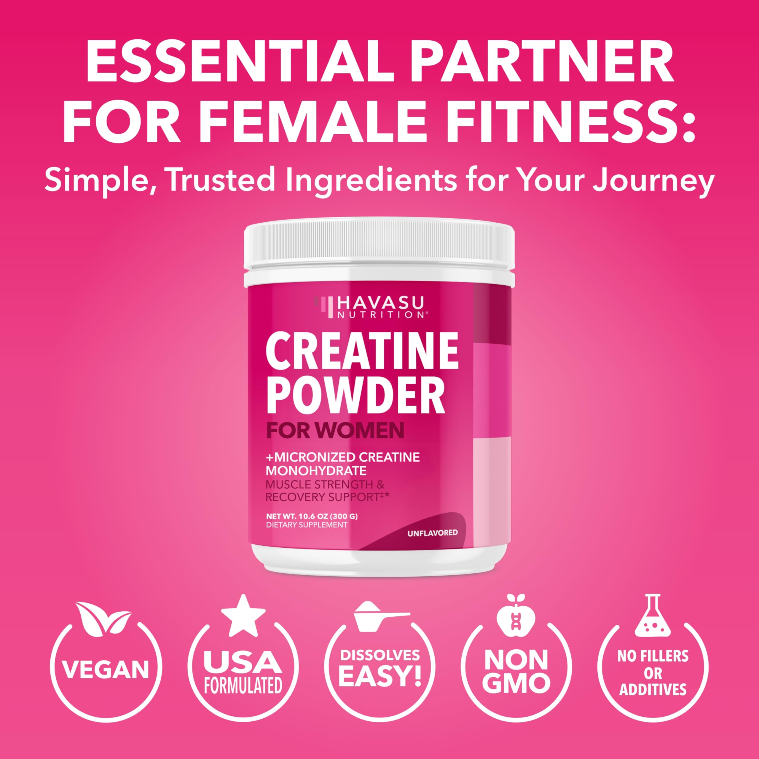 Micronized Creatine Monohydrate Powder for Women (Unflavored, 300 Grams) — Amazon image 8
