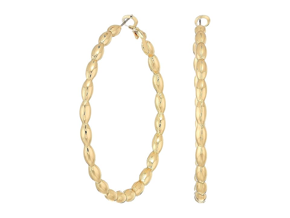 

Steve Madden Patterned Hoop In Out Earrings (Gold) Earring