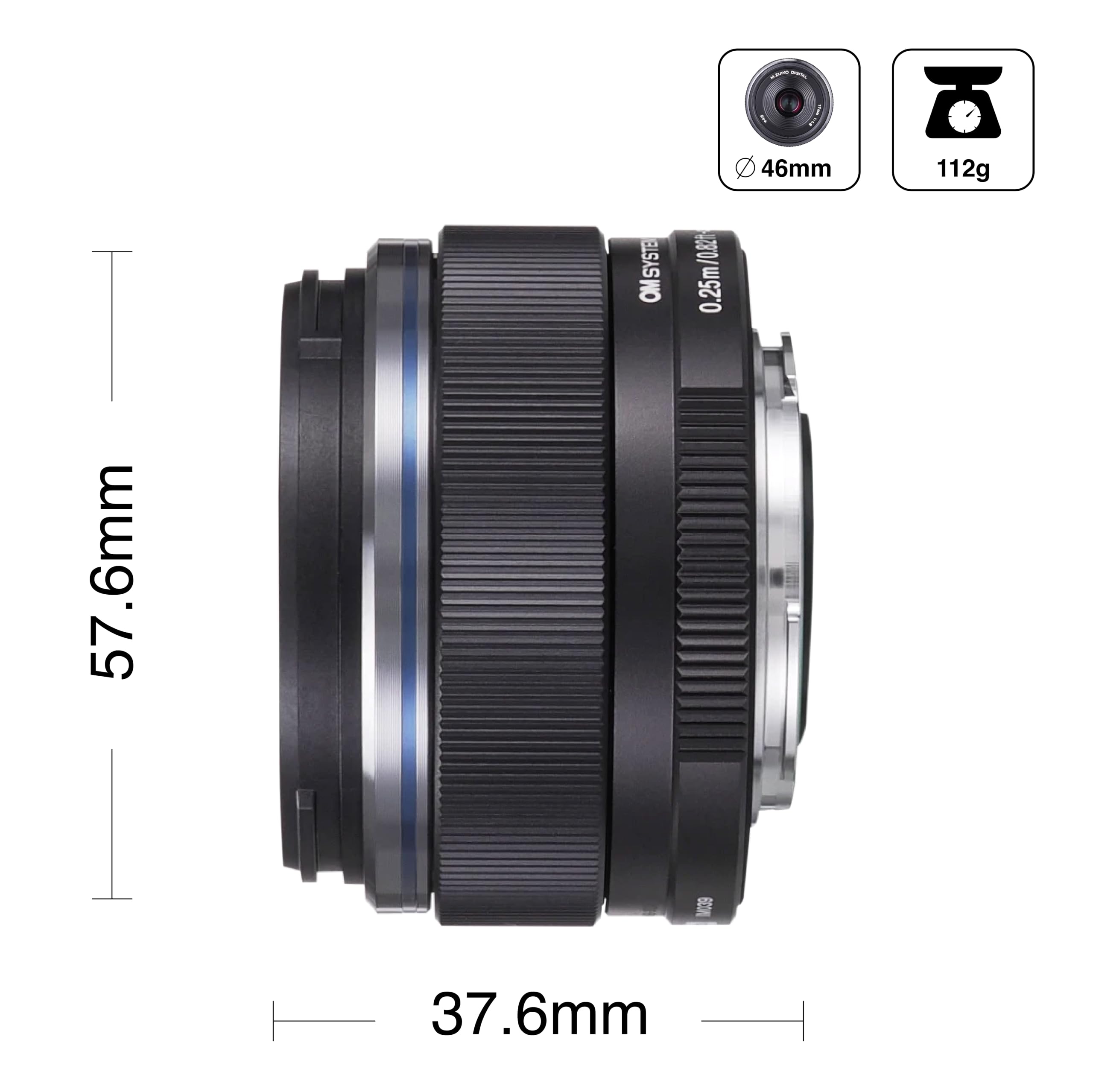 OM System M.Zuiko Digital 17 mm F1.8 II Obiektyw szerokokątny do Mikro Cztery Trzecie