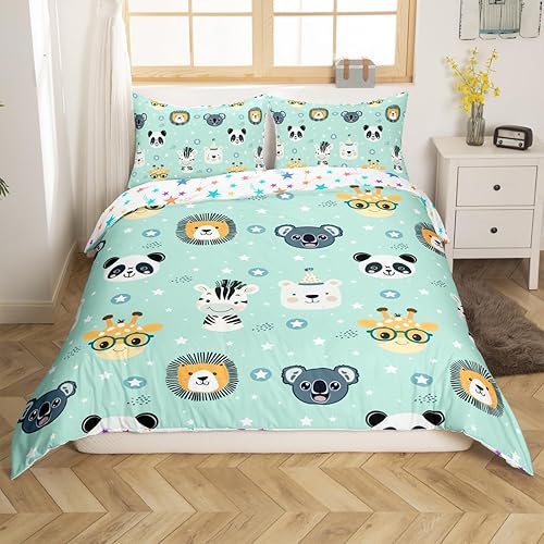 Vista 128 de Funda de edredón de zorro individual, funda de edredón de zorro de dibujos animados, búho de zorro bosque, juego de ropa de cama para niños, Multi 07