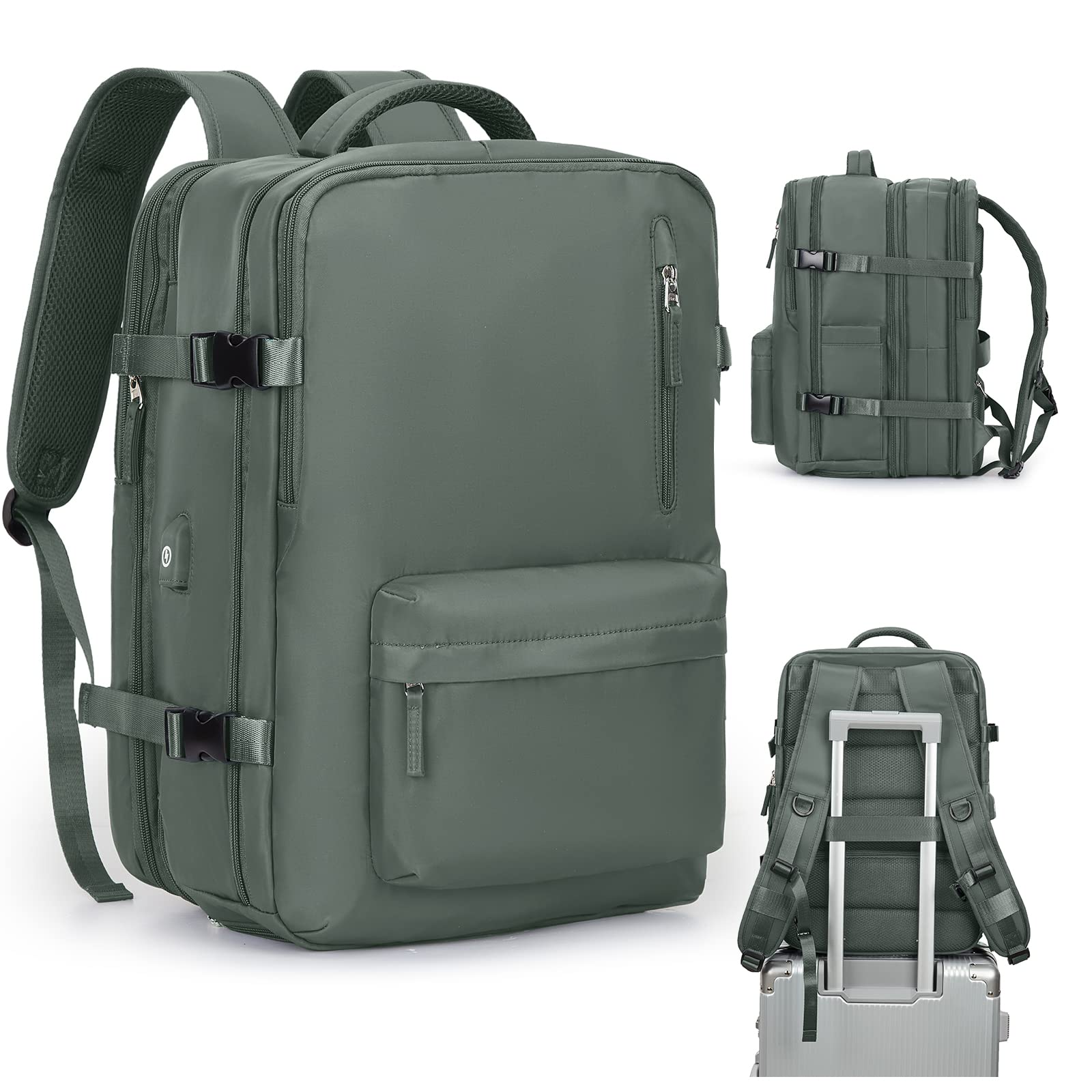 BJLFS Borse da Cabina per Ryanair 40×20×25 Bagaglio a Mano Easyjet 45×36×20 Borsa Zaino da Viaggio, Zaino da trekking,Zaino Casual per laptop da 14 pollici per scuola