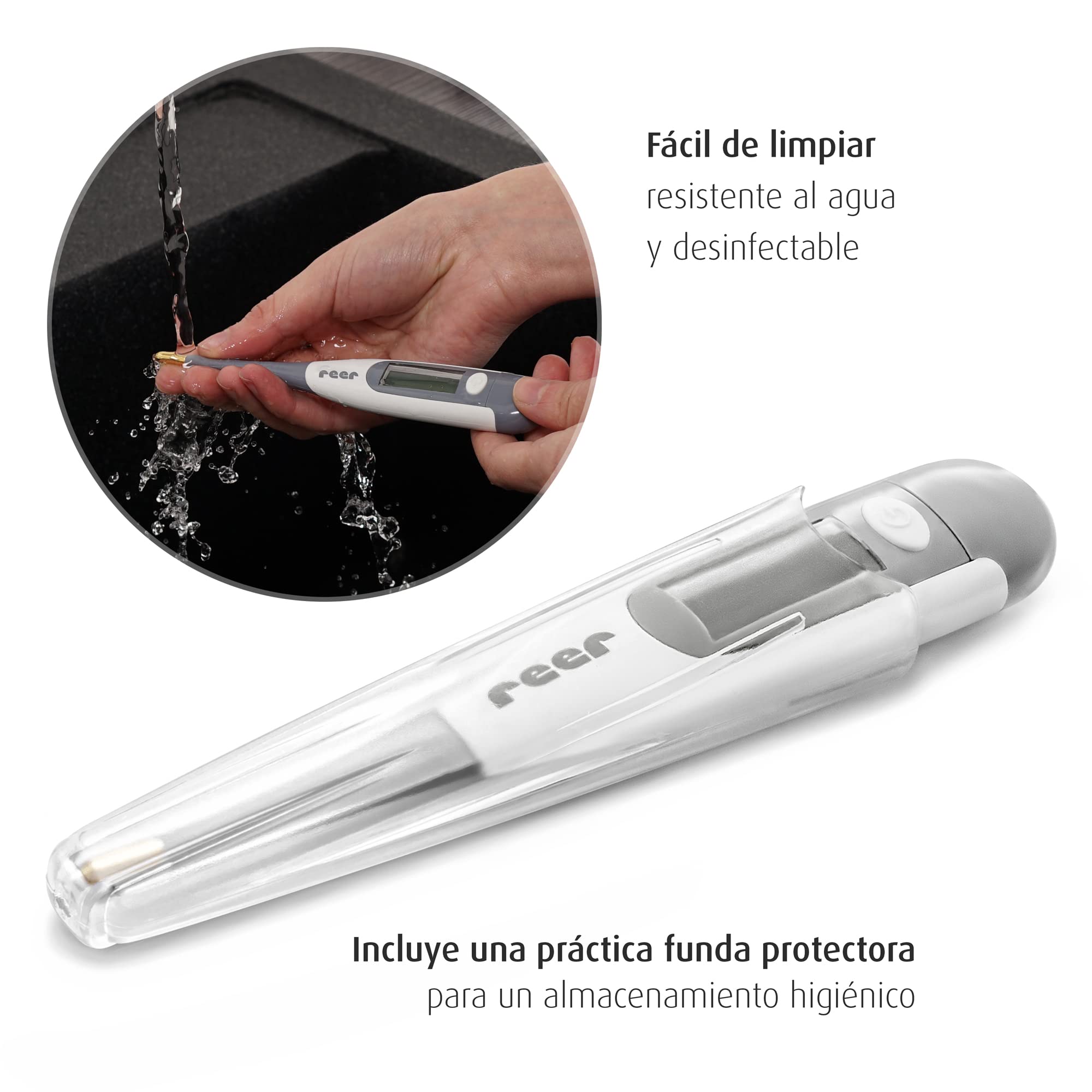 Reer Expresstemp Pro - Termómetro Digital Para Niños, Blanco, color Blanco