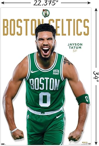 Miniatura 3 de Trends International NBA Boston Celtics - Póster de pared Jayson Tatum Feature Series 23, 22.37 x 34.00 pulgadas, paquete de póster y montaje