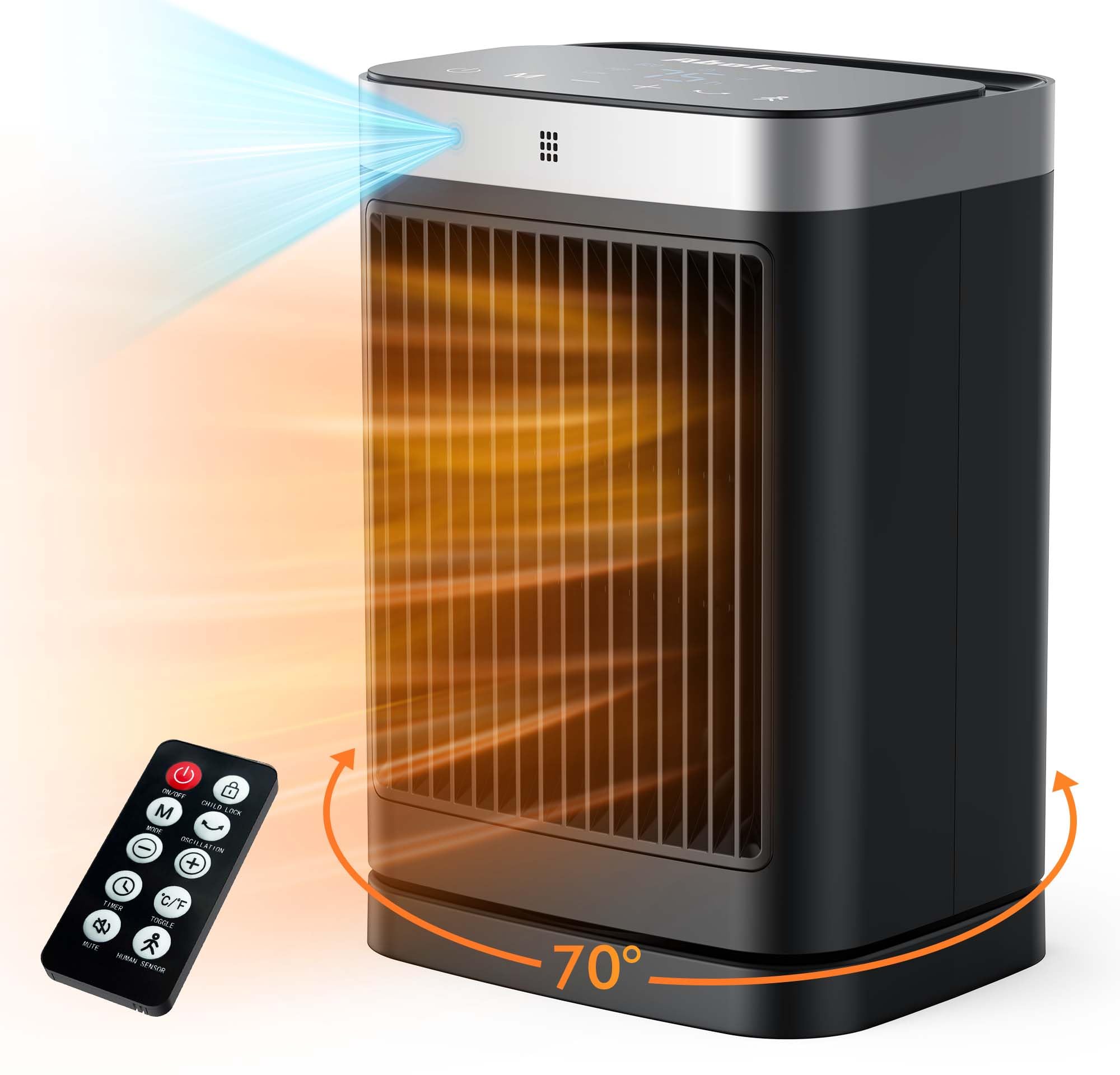 Space Heaters with Motion Sensor Portable Heaters for Indoor Use Electric Small Heaters for Large Room Bedroom Office