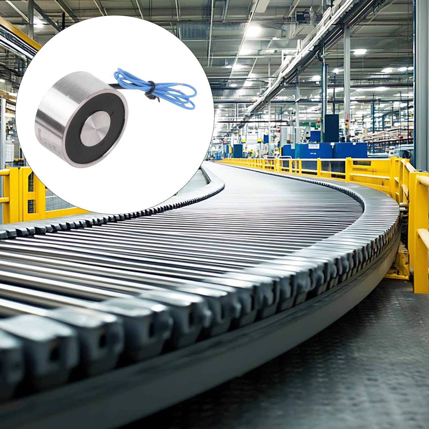 Elettromagnete | DC12V | 8W | 0.67A | Diametro esterno 40mm | Altezza 20mm | Forza di tenuta 25KGF | Elettromagnete a disco di grado industriale per automazione, movimentazione dei materiali