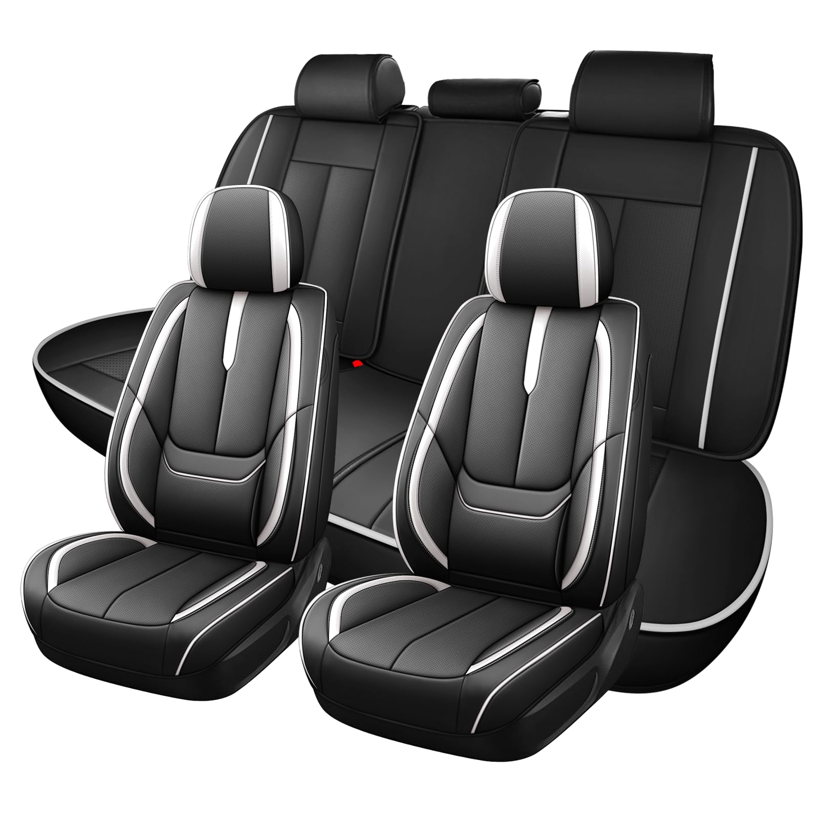 Car Seat Covers Full Set for Subaru Outback 2000-2026 Waterproof Faux Leather Seat Protector Split Bench Compatible Breathable