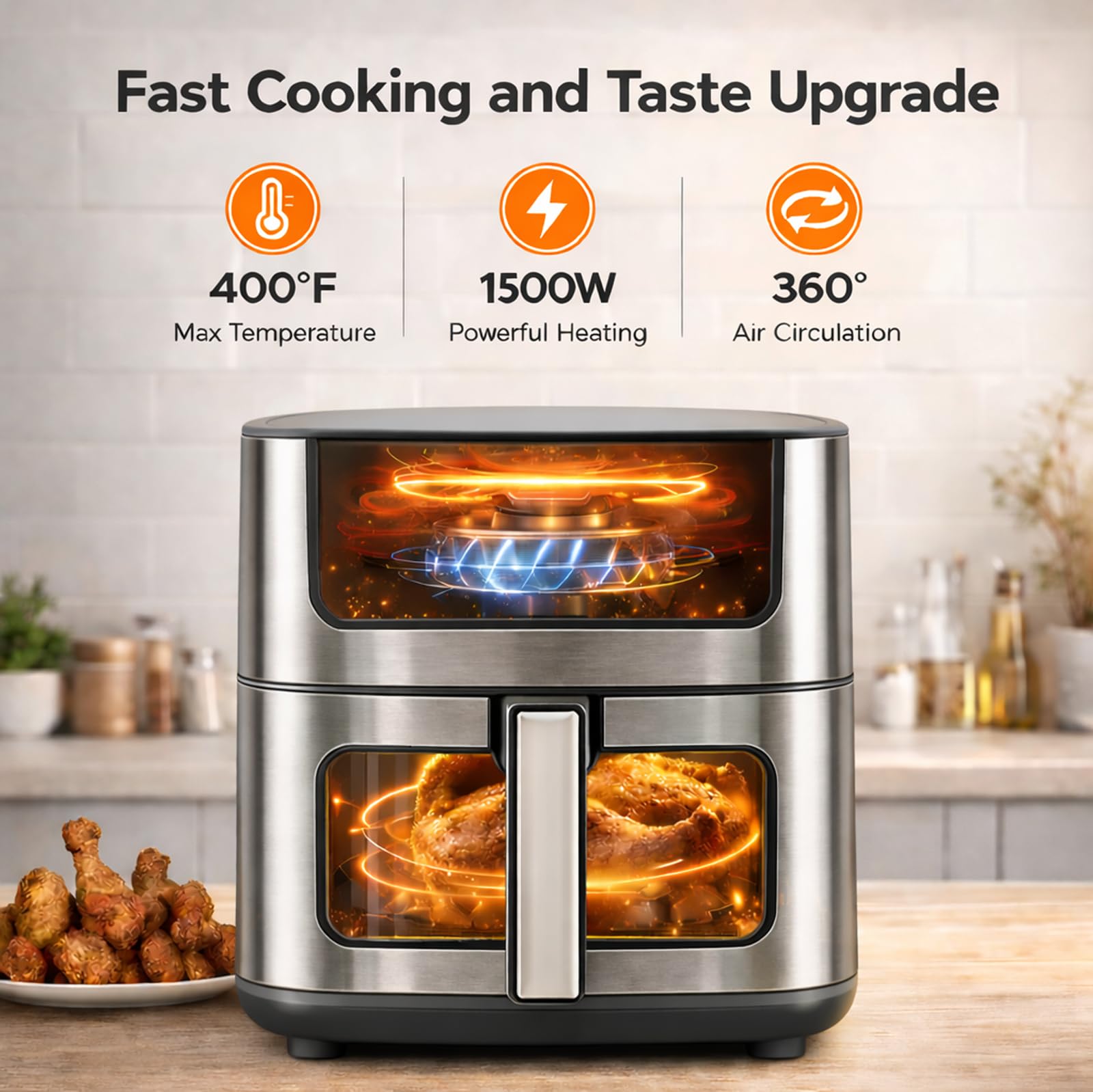 Amazon.com: Simple Deluxe 8-in-1 Air Fryer 6.34 Qt, Digital Preset
