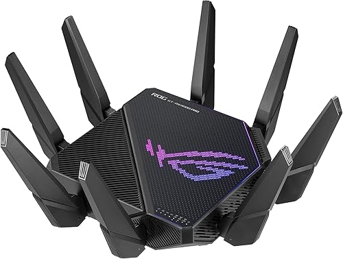 ASUS ROG Rapture GT-AX11000 Pro Tri-Band WiFi 6 Gaming Router puerto 25G puerto 10G CPU Quad-Core 20 GHz UNII4 aceleración de juegos de triple nivel