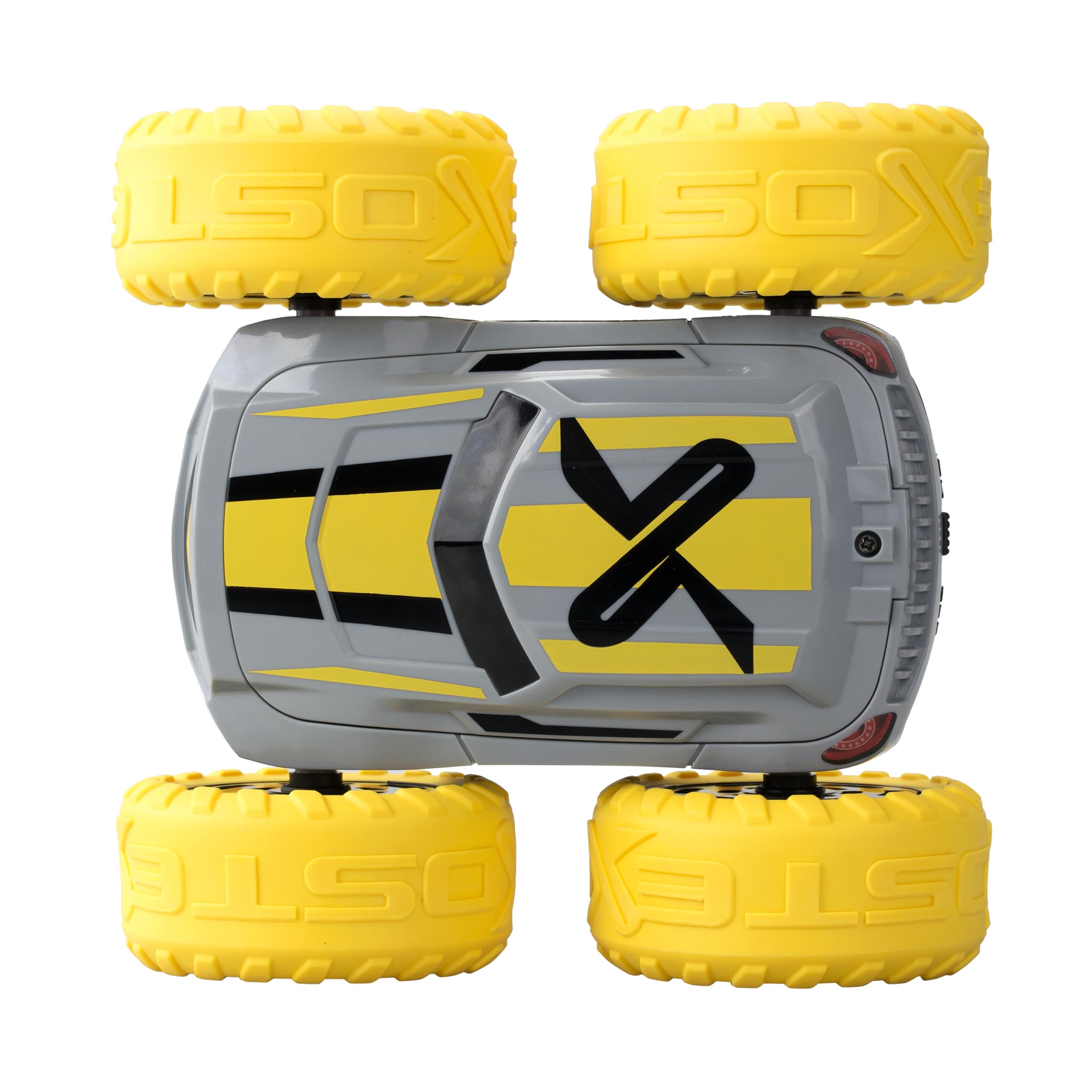 Silverlit - Exost Coche Teledirigido Todoterreno 360 Cross Amarillo - Batería Incluida - Conducción en 2 Caras a 360° + Luces LED - Velocidad: 12 km/h - Juguete para Niños a partir de 5 Años - 54760
