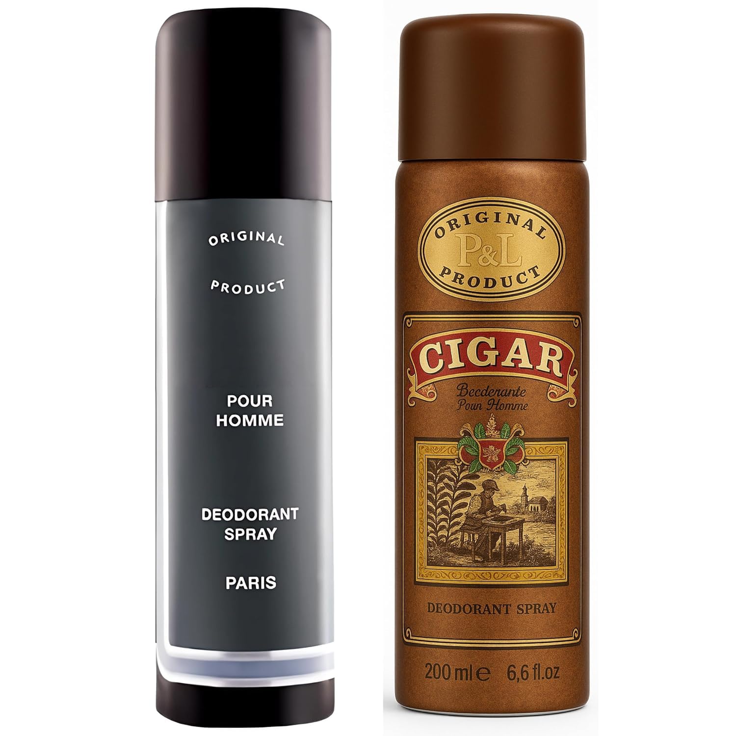 Lomanii Paris Cigar & Original Pour Homme Deodorant Body Spray For Men Combo Pack, 200ml Each (IMPORTED)-picture-15