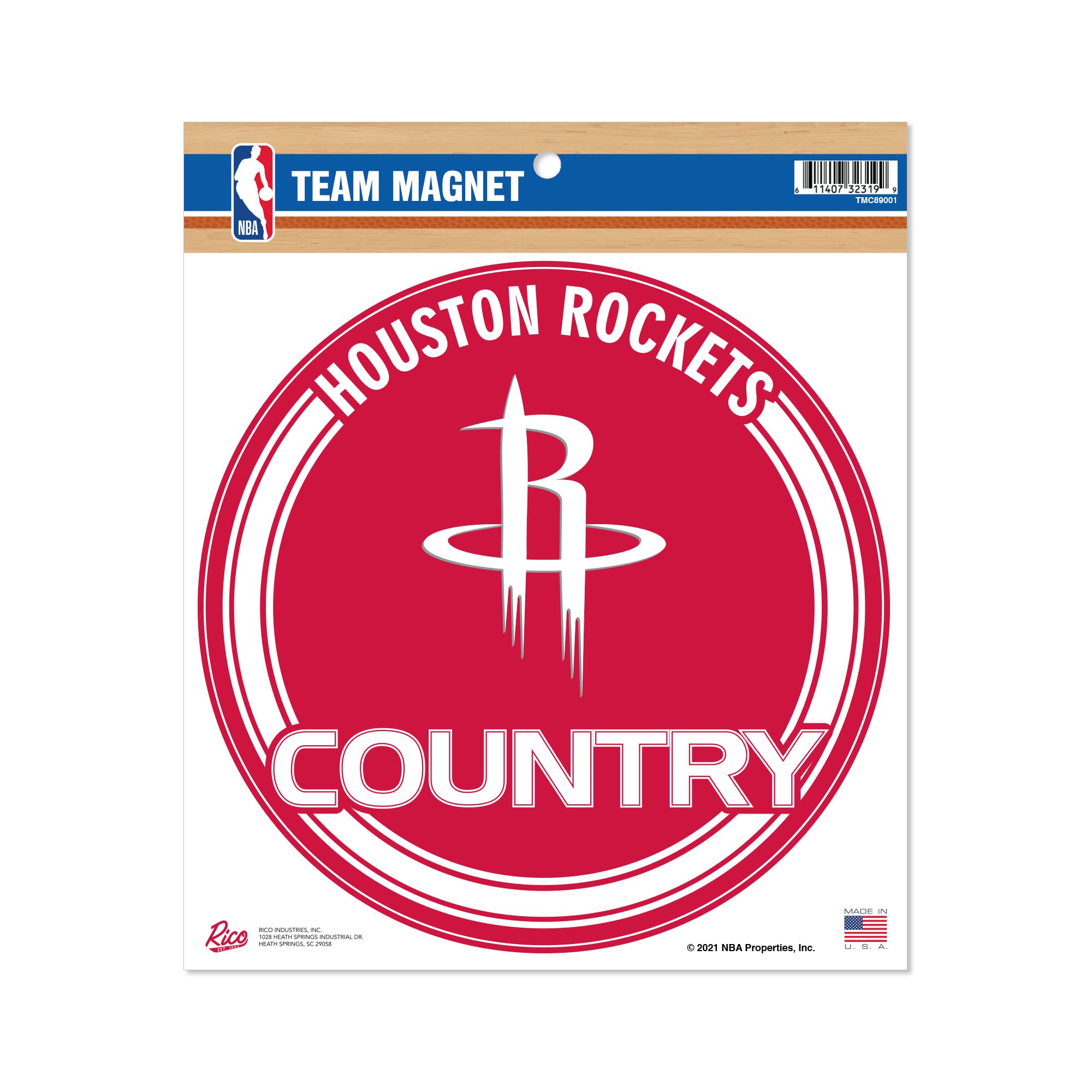 Rico Industries NBA Houston Rockets 8" Round Magnet