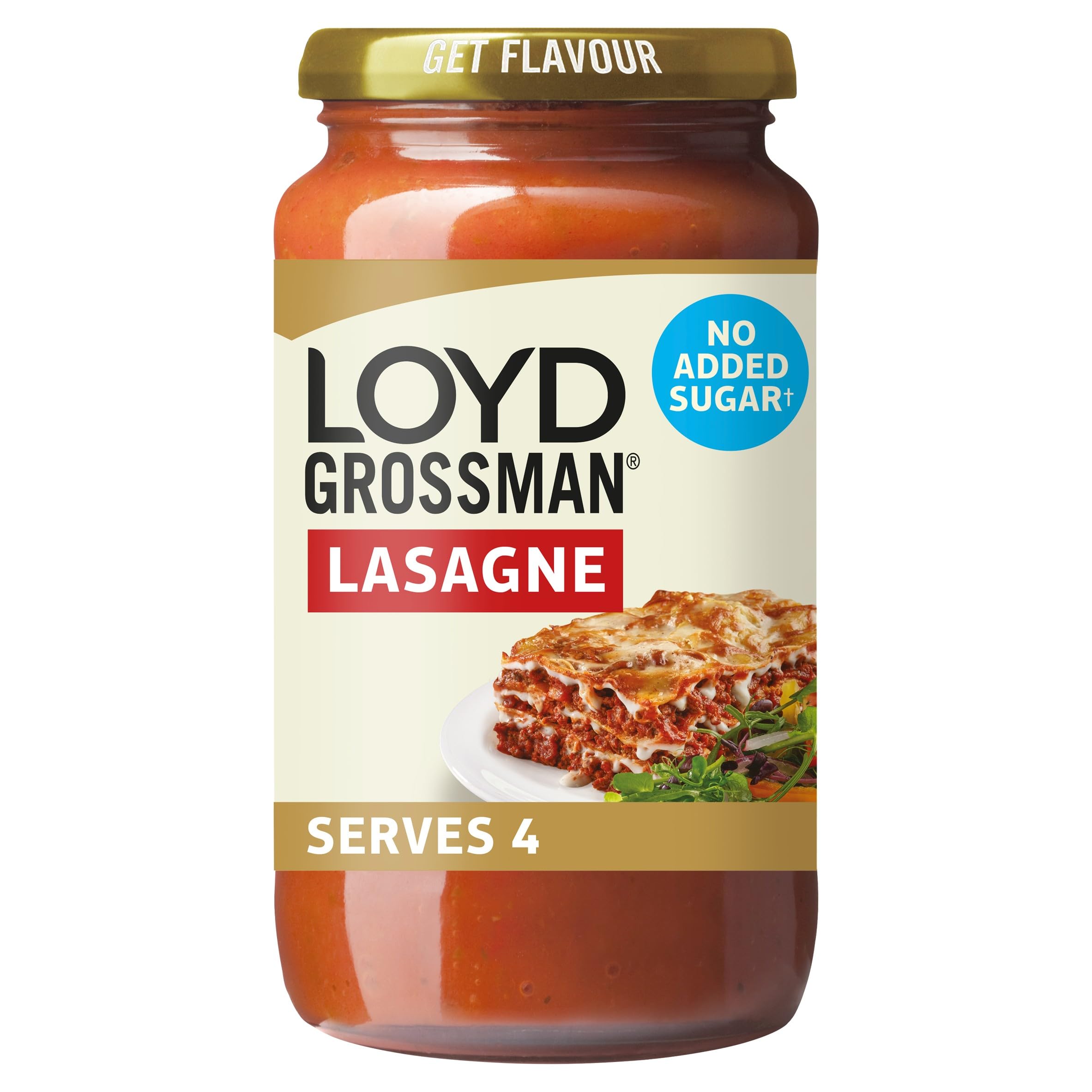 No Added Sugar Italian Red Lasagne Sauce – Tomato & Herb Infusion, Full-Flavoured, 450 g Jar (Pack of 1)