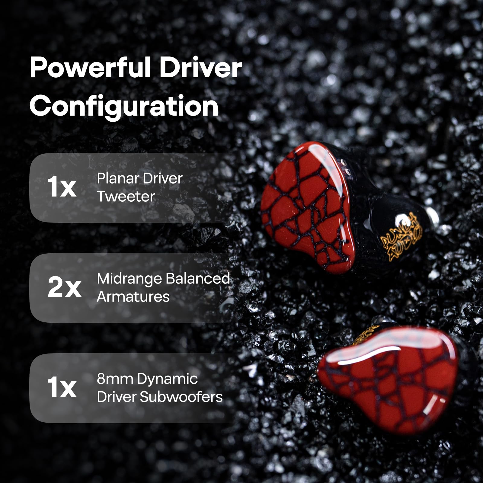 LINSOUL Punch Audio Martilo In Ear Monitor, 1 Planar + 2BA + 2DD