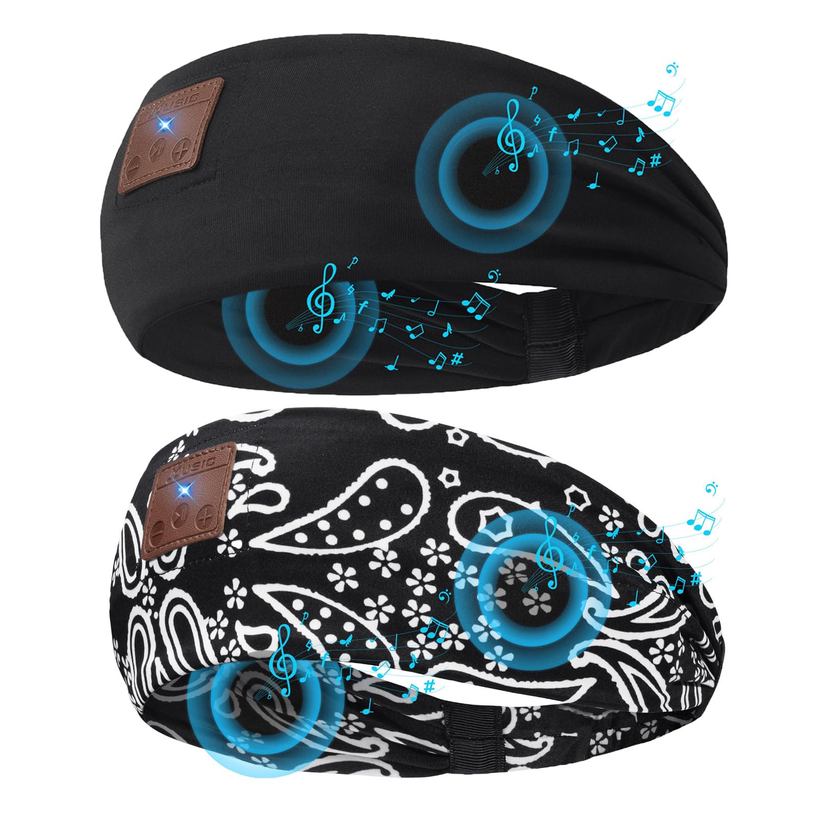 ASIILOVI Upgraded Headband Headphones Sleeping Headphones Headband with Ultra-Thin Speakers, Wireless Bluetooth Headband for Side Sleepers, Running, Insomniac, Travel, Meditation - Black1