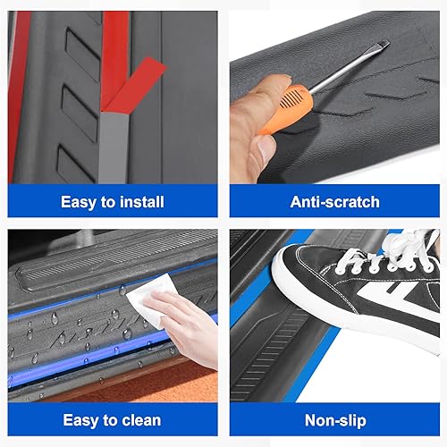 Miniatura 3 de BEEGROW Bronco - 2 protectores para umbral de puerta de automóvil para Ford Bronco, accesorios 2021, 2022, 2023, 2 puertas, borde de puerta de