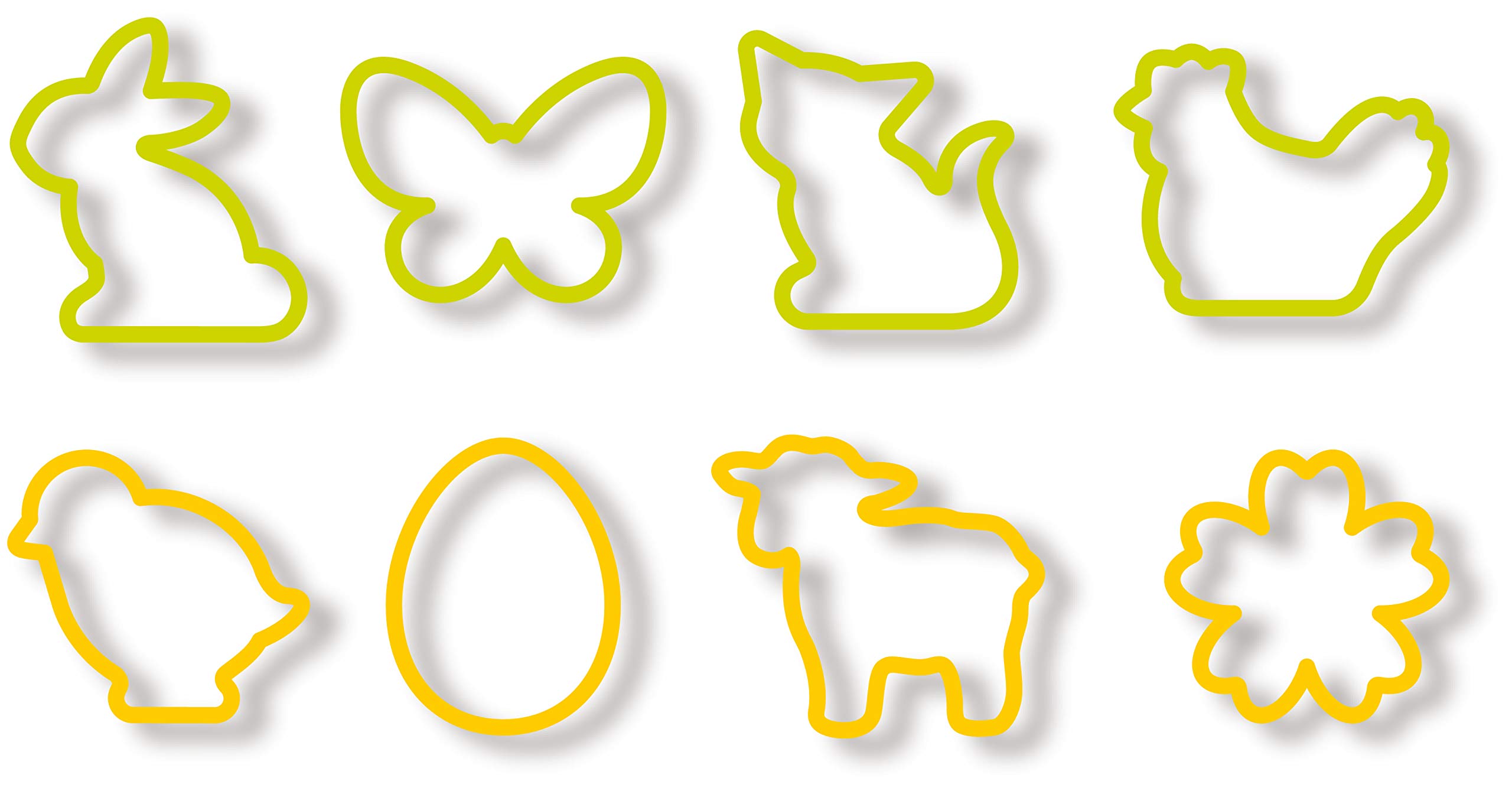 Tescoma Assorted Easter Cookie Cutters, 8 Pcs Delicia, 22.1 X 10.1 X 3.8 Cm