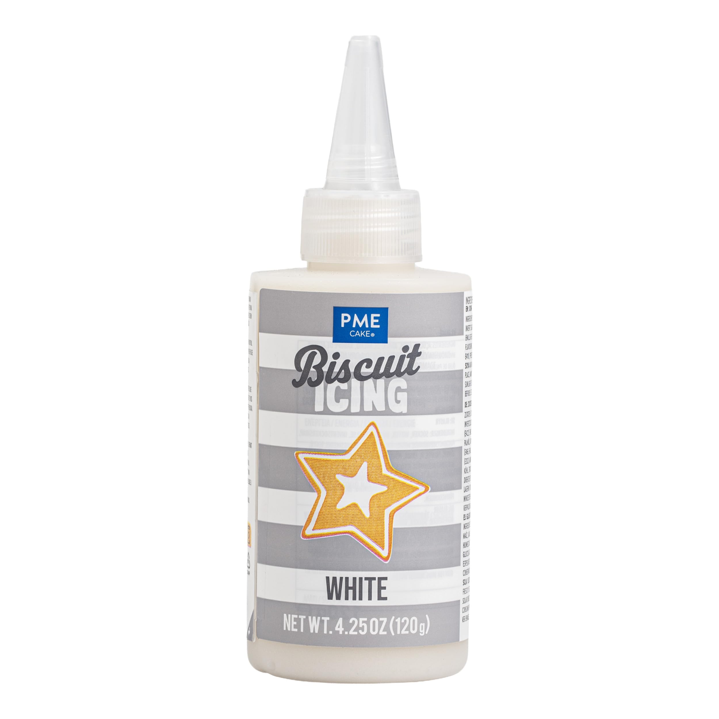 PME Cake Biscuit Icing- White (120g / 4.25oz) | Ready-to-Use White Cookie & Biscuit Icing for Decorating Cookies, Gingerbread & Sweet Treats